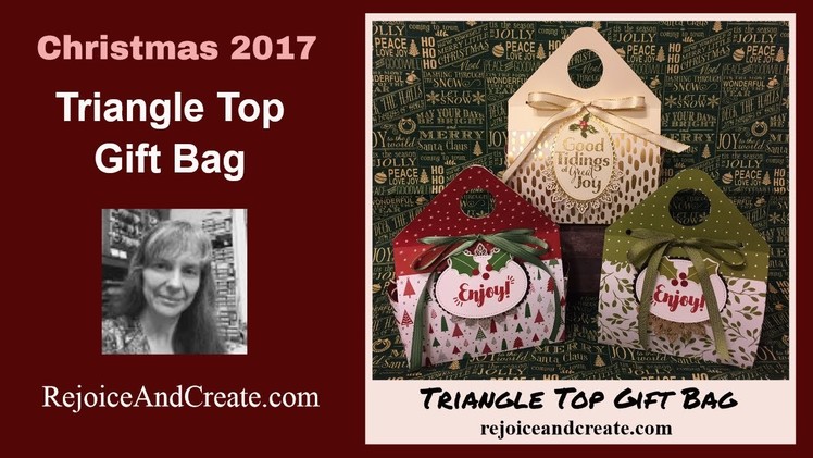 Christmas 2017 Gift Bag with Triangle Handle