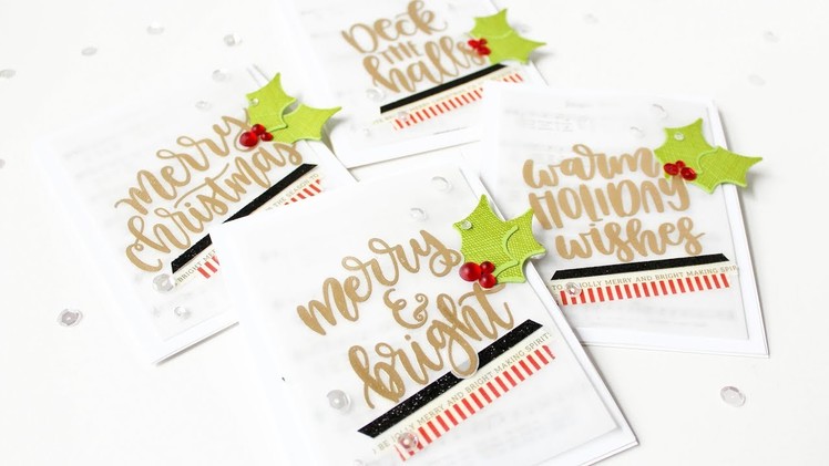 Christmas Carol Cards - How To Make A Quick And Easy Holiday Card