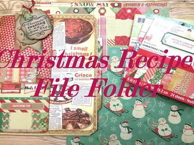 Christmas Recipe File Folder
