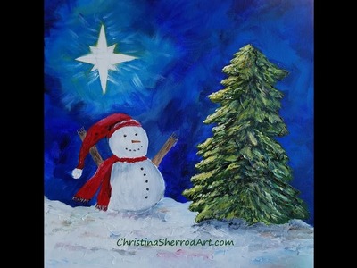 Christmas Star Acrylic Painting