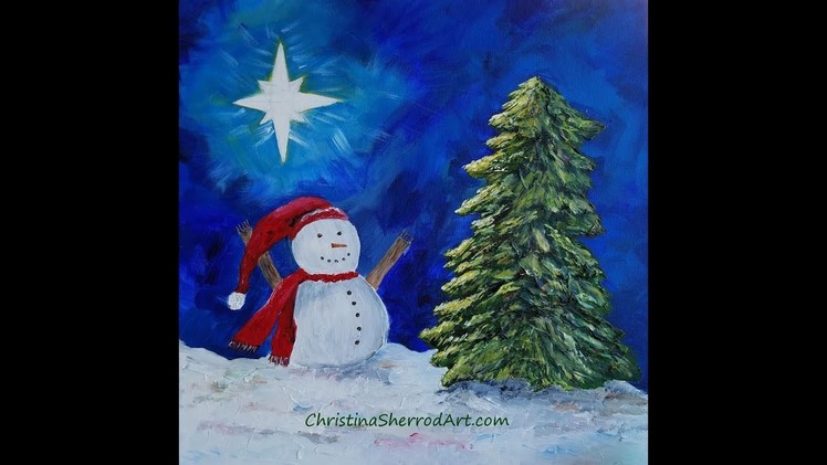 Christmas Star Acrylic Painting