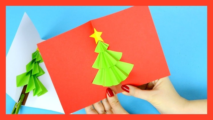 Christmas Tree Pop up Card Craft for Kids