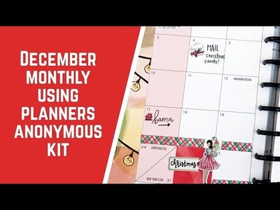 December Monthly Spread Using Planners Anonymous “Life’s A Party”