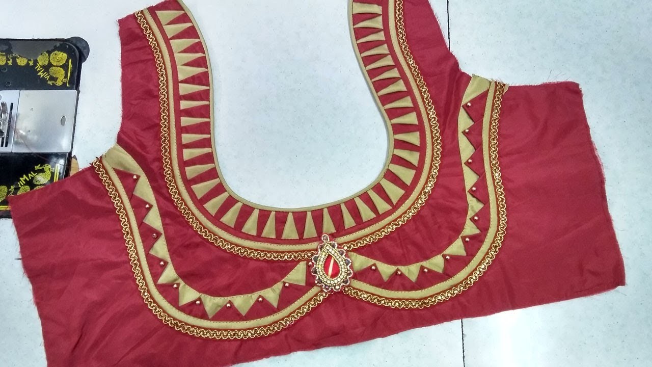 Simple Model Blouse Cutting And Stitching Telugu