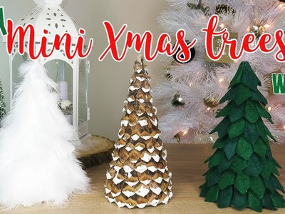 DIY Christmas Decor | How to Make 3 Mini Tabletop Trees (Affordable!)