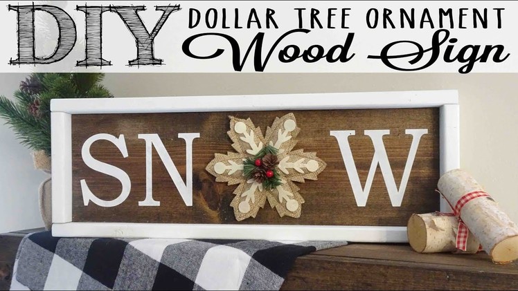 DIY Dollar Tree Ornament Wood Sign