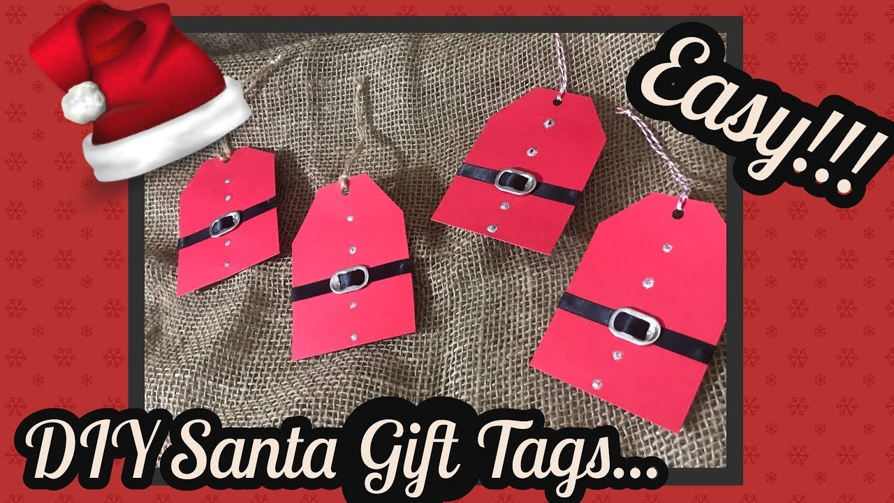 DIY EASY Santa Gift tags using Dollar Tree items.