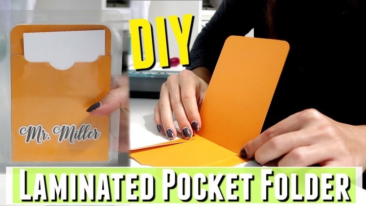 DIY Personal Pocket Folder Tutorial and HOW TO make a laminated library pocket