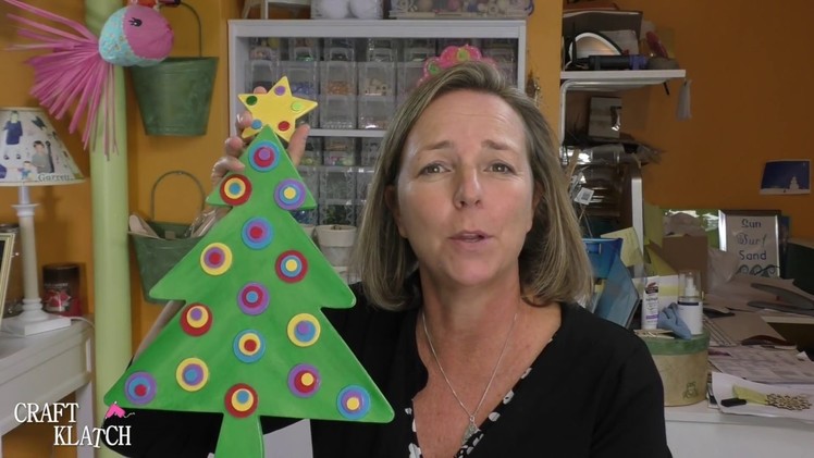 DIY Whimsical Wood Christmas Tree ~ Craft Klatch ~ Christmas Crafts