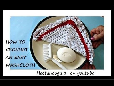 Easy Christmas Washcloth to Crochet, GRANNY SQUARE dishcloth