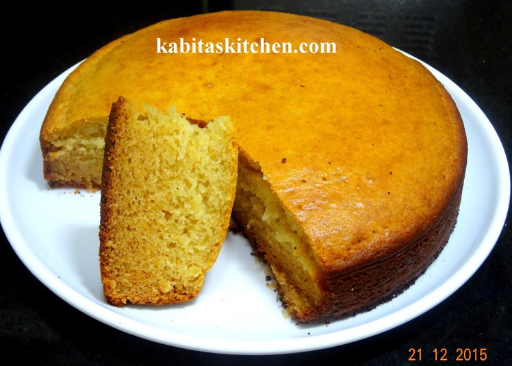 Eggless Sponge  Cake Recipe-How to Make Perfect Basic Sponge Cake-Vanilla Sponge Cake-Eggless Cake