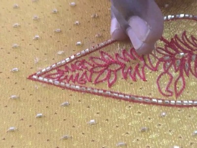 Embroidery designer blouse #011 - Cut beads