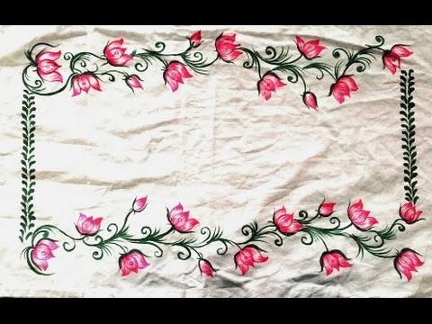 FABRIC PAINTING - Pillow Cover design By Premlata