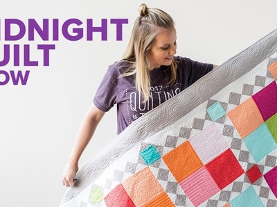 "Four Square" Modern 4 Patch Quilt | THANKSGIVING Midnight Quilt Show with Angela Walters