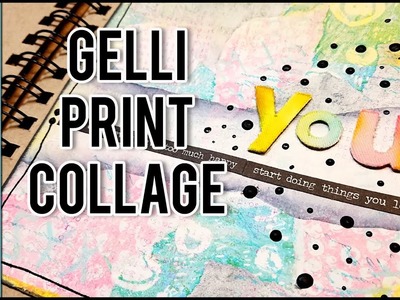 Gelli Plate Prints Collage Background | Mixed Media Art Journal With Me