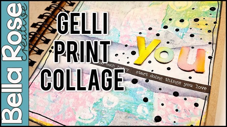 Gelli Plate Prints Collage Background | Mixed Media Art Journal With Me