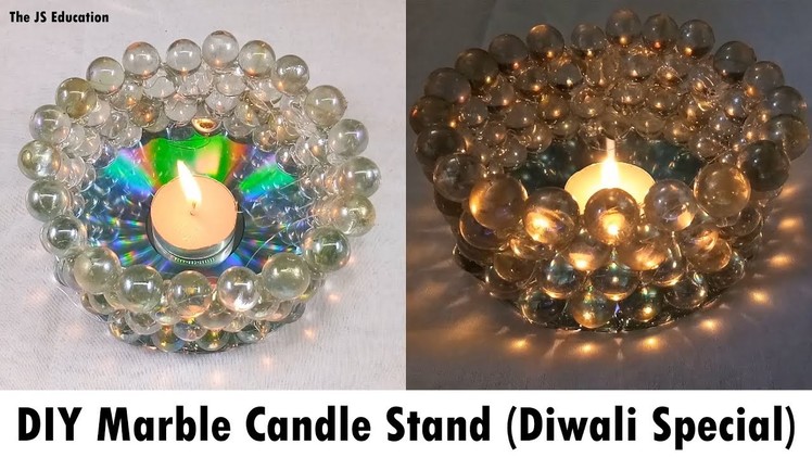 Homemade Marble Candle Stand | Diwali Diya Decoration