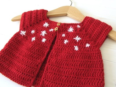 How to crochet a children's Christmas cardigan. sweater