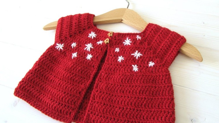 How to crochet a children's Christmas cardigan. sweater