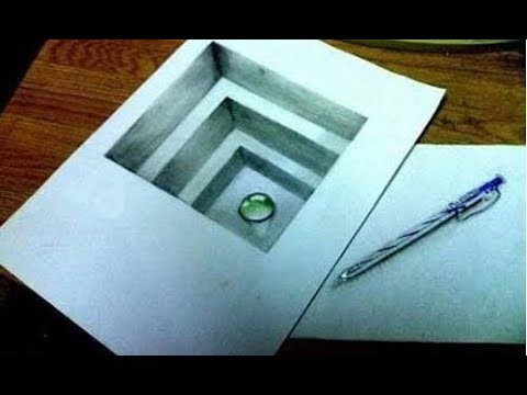 How To Draw 3D Hole for Kids - 3D Trick Art on paper - Very Easy Trick Art for Kids and Adults