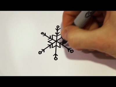 How to Draw a Cartoon Snowflake v2