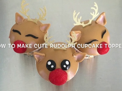 How to make a cute Rudolph cupcake topper