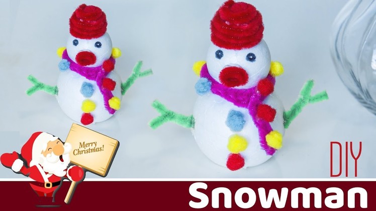 How to make a snowman (Easy)  | Holiday room decor | Christmas Decorations | Beads art