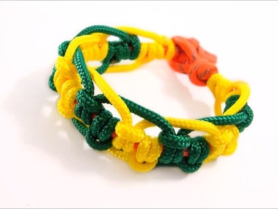 How to make "Braid Cow Hitch" paracord bracelet