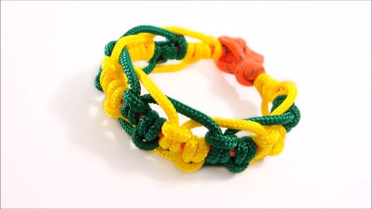 How to make "Braid Cow Hitch" paracord bracelet