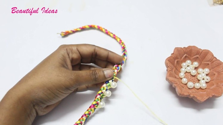 How to Make Silk thread Designer Necklace.Pearls Designer Woolen Necklace.POM POM Necklace for Kids