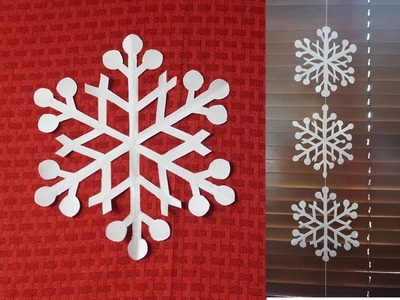 How to make snowflake string decoration using an easy snowflake design