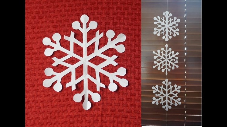 How to make snowflake string decoration using an easy snowflake design