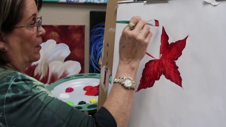 How to paint a Poinsettia (New Lesson!)