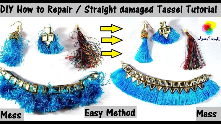 How to Repair. Straight Tassel Earring or Necklace Easy at home DIY Tutorial