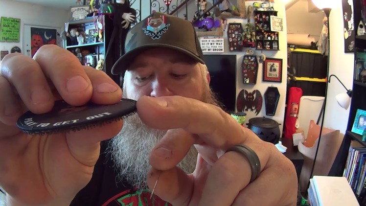 How to Sew Velcro On A Morale Patch Using Clear Thread and a Beard