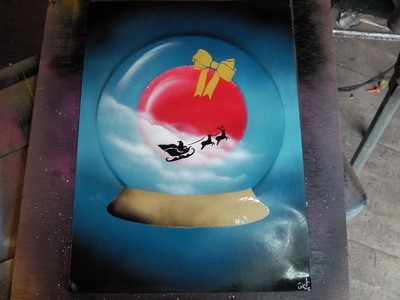 How to Spray Paint Art - Christmas Globe