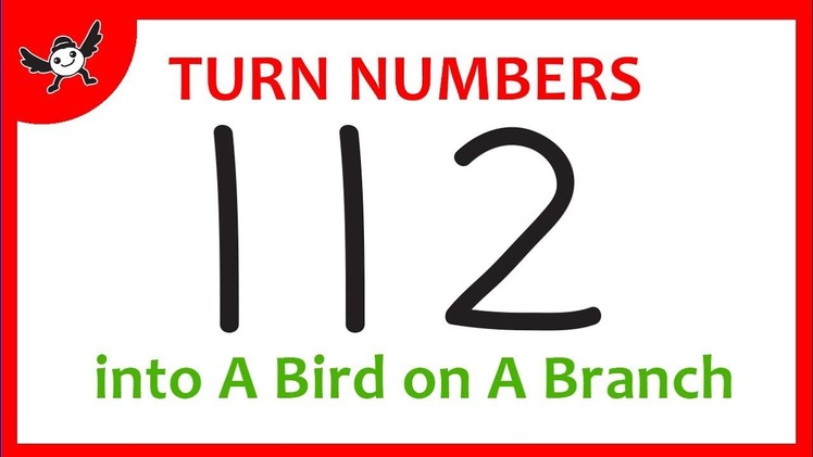 How To Turn Numbers 112 into Cartoon BIRD on A Branch – Learn Doodle Art on Paper for Kids ✔