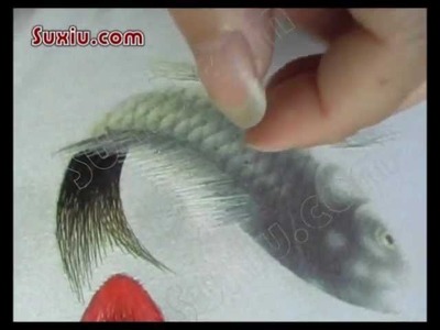 Koi fish & lotus--chinese silk embroidery video clip.wmv