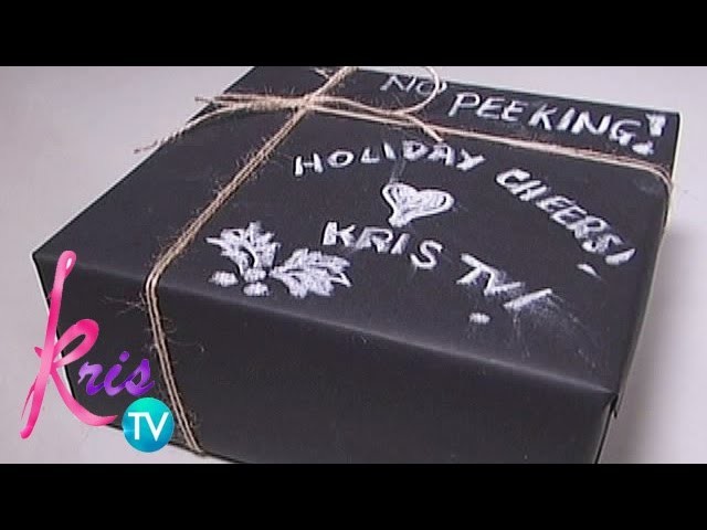 Kris TV: How to make a personalized chalk gift wrapper