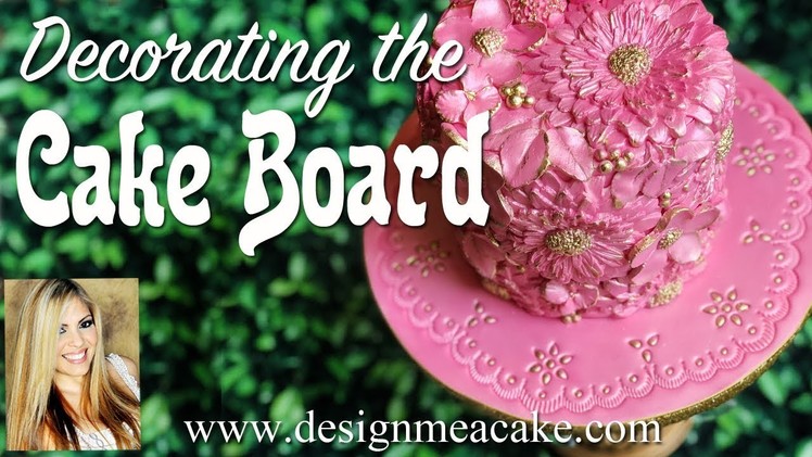 Learn to Cover the Cake Board in Fondant