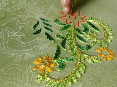 Making a Colourful floral embroidery Kurta - Full Process