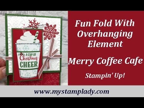 Merry Cafe Fun Fold With Coffee Cup Element Stampin' Up!