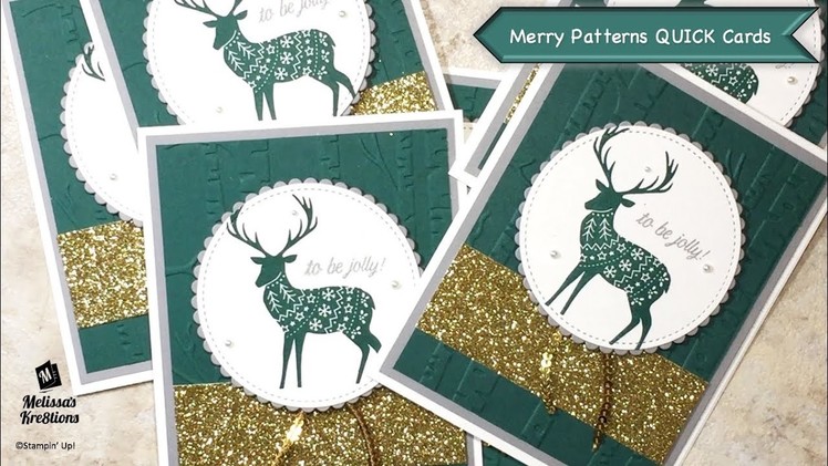 Merry Patterns QUICK Cards - Assembly Line - Stampin' Up! - Melissa's Kre8tions