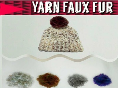 Never buy fur pom poms again! Detachable Faux Fur Pom Pom made with yarn