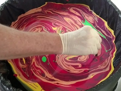 Paint Swirling a canvas