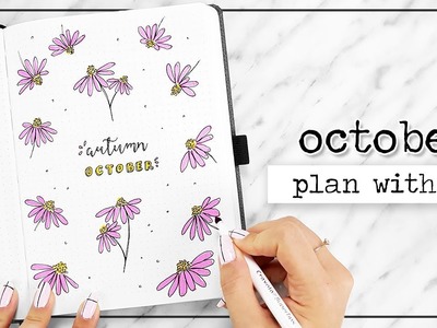 PLAN WITH ME. October Bullet Journal Setup. New Notebook