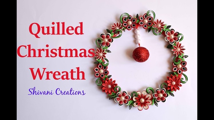 Quilling Christmas Wreath using Waste Cooker Ring. Christmas Decoration. Best from Waste