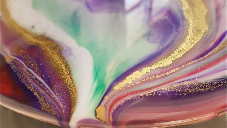 Resin Art class. students first time ever resin pour