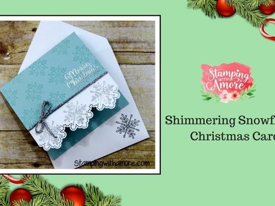 Shimmering Snowflakes Christmas Card