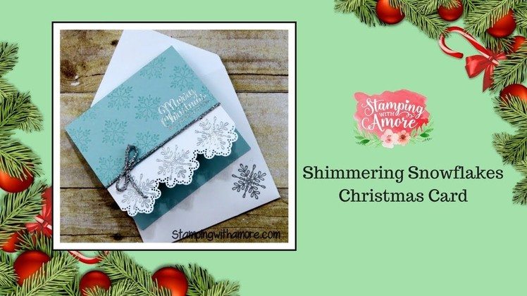 Shimmering Snowflakes Christmas Card